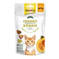 Gimcat Crunchy Snack с насекомыми и тыквой, хрустящее лакомство для кошек, 50 г