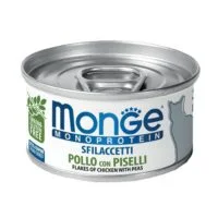 Monge Cat Flakes Monoprotein, курица с горошком, 80 г