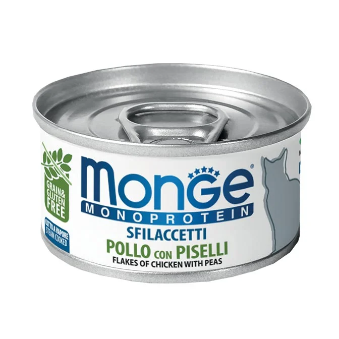 Monge Cat Flakes Monoprotein, курица с горошком, 80 г
