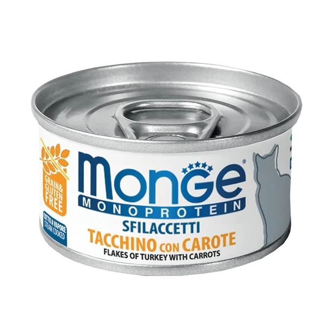 Monge Cat Flakes Monoprotein, индейка с морковью, 80 г