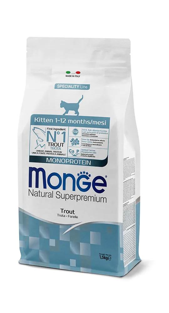 Monge Cat Kitten Monoprotein, форель, 1.5 кг