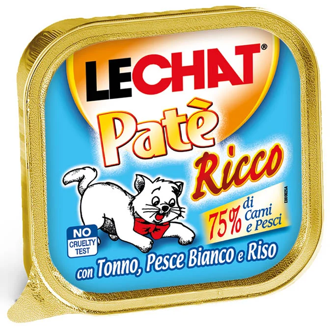 LeChat Ricco Pâté, тунец с океанической рыбой и рисом, 100 г