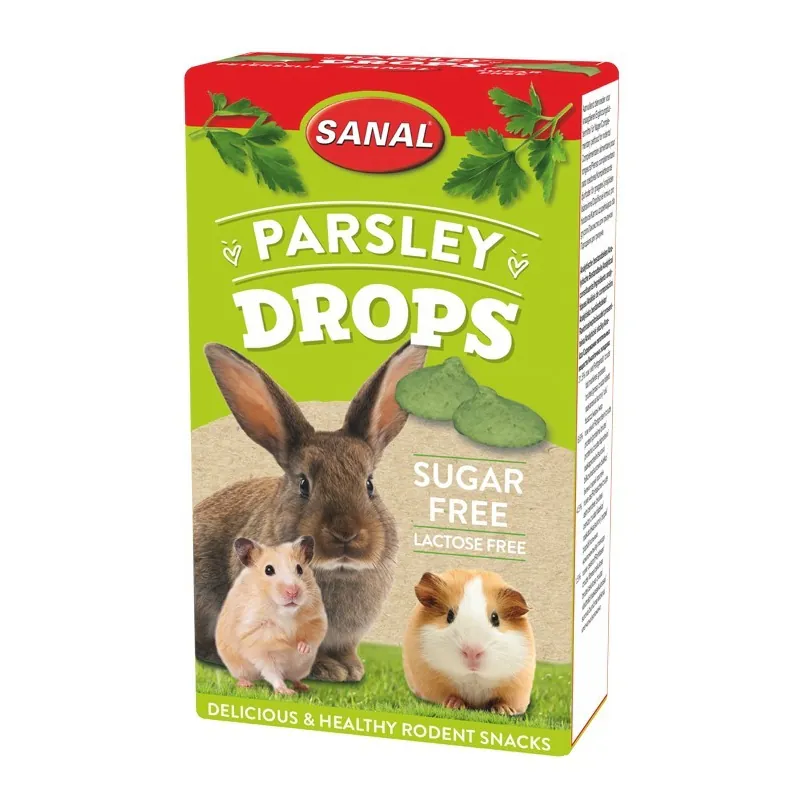 Sanal Rodent Parsley Drops, лакомство для грызунов, петрушка, 45 г