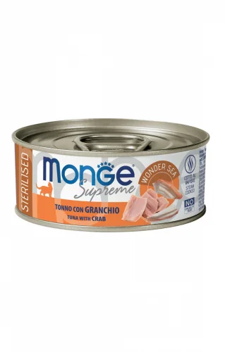 Monge Cat Supreme Sterilised, тунец с крабом, 80 г