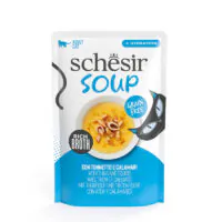 Schesir Cat, тунец с кальмаром, суп, 40 г