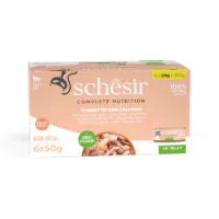 Schesir C&B, тунец с лососем, в желе, 6×50 г