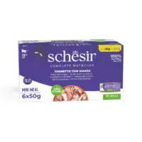 Schesir C&B, тунец с говядиной, в желе, 6×50 г