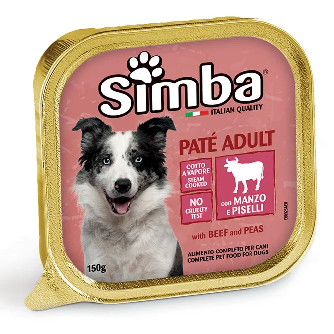 Simba Dog Pâté, телятина с горошком, 150 г