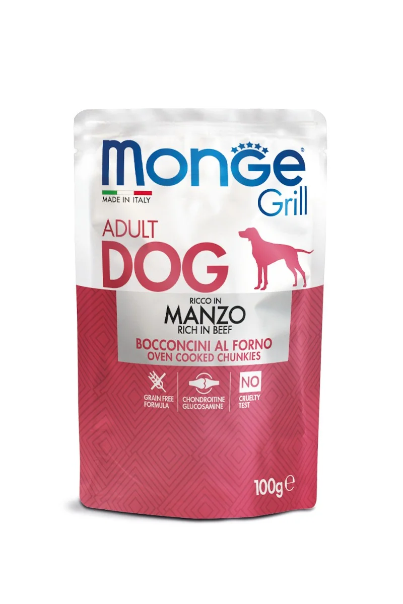 Monge Dog Grill Pouch, говядина, 100 г