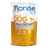 Monge Dog Grill Pouch Junior, курица с индейкой, 100 г