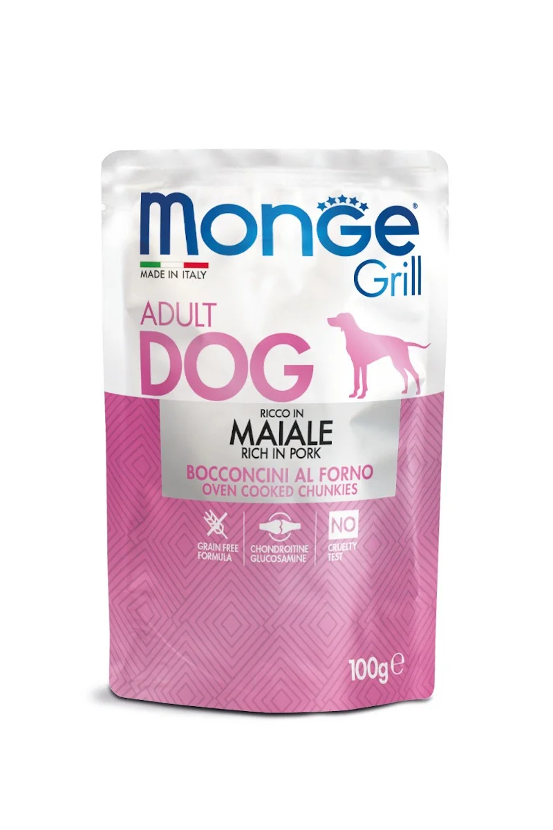 Monge Dog Grill Pouch, свинина, 100 г