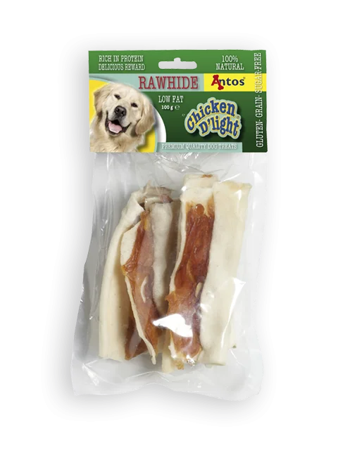 Antos Chicken D'light, на сыромятной коже, 100 г