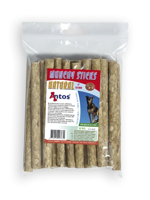 Antos Munchy Sticks, натуральные палочки 5", 25 шт