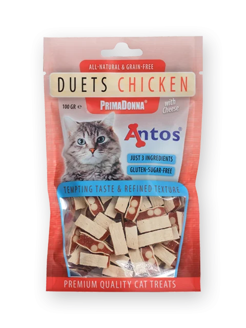 Antos PrimaDonna Duets, курица с сыром, 100 г