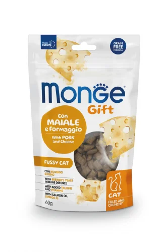 Monge Gift Cat Filled Fussy, свинина с сыром, 60 г