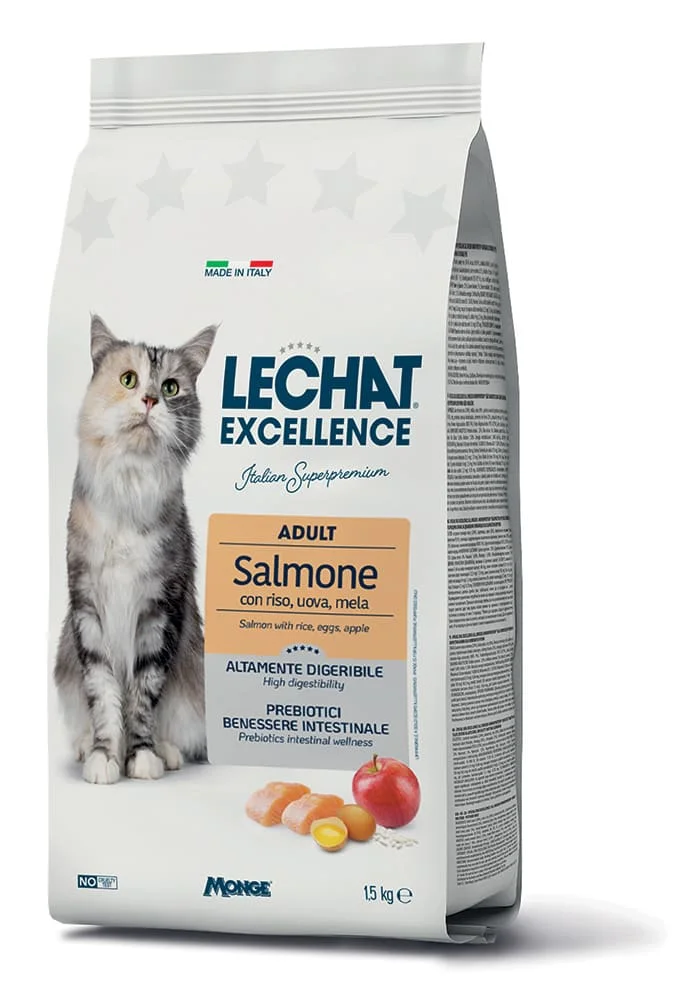 LeChat Dry Excellence Adult, лосось, 1,5 кг