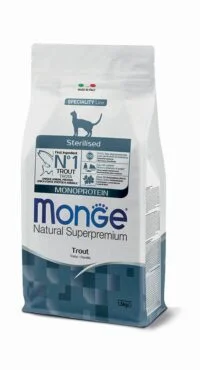Monge Sterilised Monoprotein, păstrăv, 1,5 kg