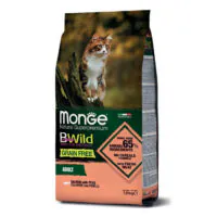 BWild Cat Grain Free, лосось с горошком, 1,5 кг
