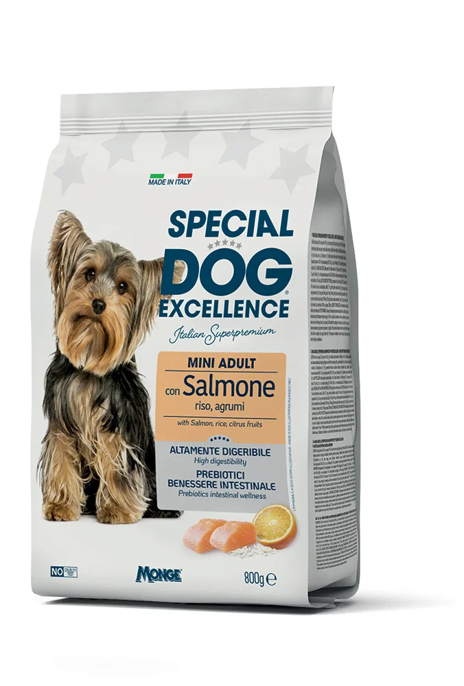 Monge Dog Mini Adult, лосось с рисом, 800 г