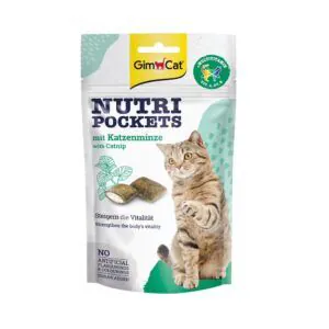 Gimcat Crunchy Snack с кошачьей мятой (Nepeta cataria), хрустящее лакомство для кошек, 60 г