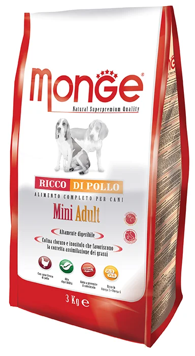 Monge Dog Mini Adult, мясо птицы, 3 кг