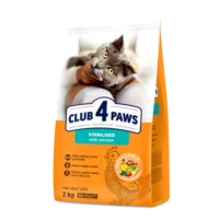 Club 4 Paws Sterilised с курицей — сухой корм для взрослых кошек