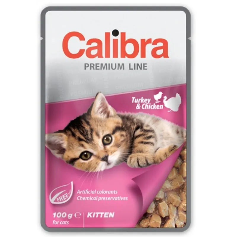 Calibra Premium Pouch Kitten Turkey&Chicken 100g