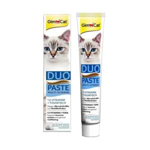 Gimcat паста Multivitamin Duo с тунцом, лакомство для кошек, 50 г
