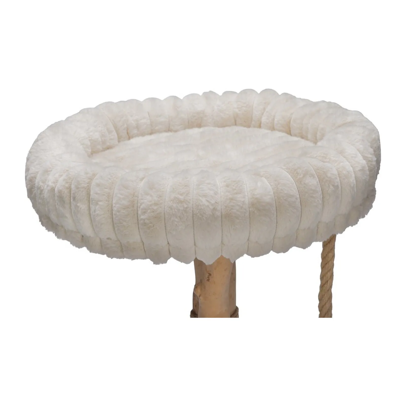Designed by Lotte Reya, ansamblu de joacă cu zgârietoare pentru pisici, 60×60×103 cm, crem
