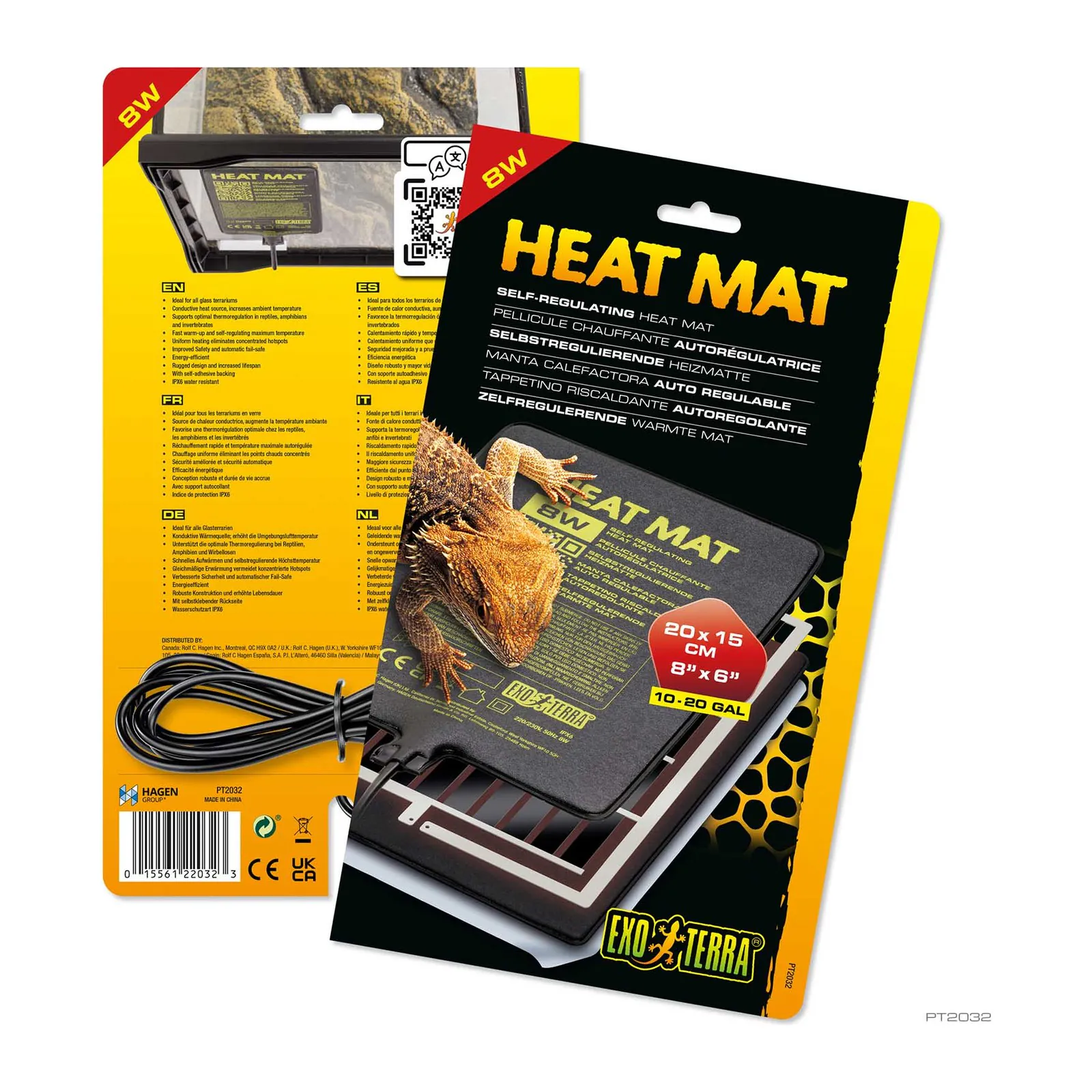 Exo Terra Heat Mat PTC, covoraș încălzitor cu autoreglare pentru terariu, 8 W, 20×15 cm