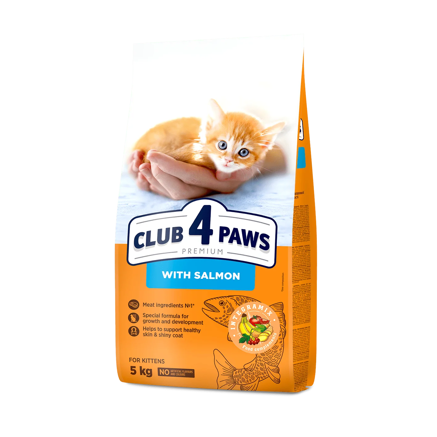 Club 4 Paws Kitten для котят с лососем, 5 кг