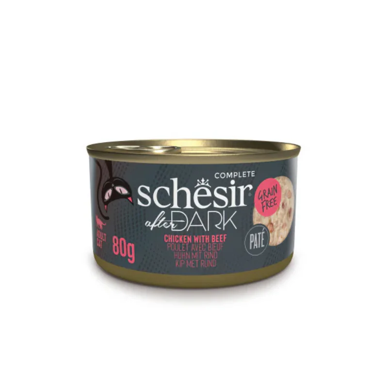 Schesir After Dark, курица с говядиной, в бульоне, 80 г