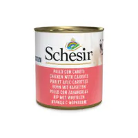 Schesir Dog, курица с морковью, в желе, 285 г