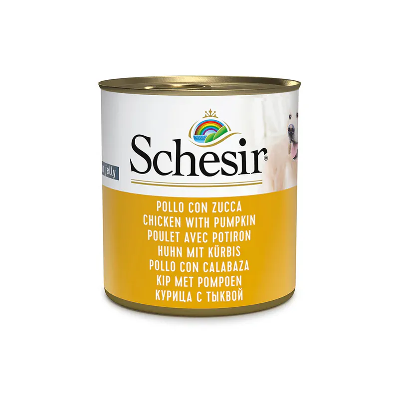Schesir Dog, курица с тыквой, в желе, 285 г