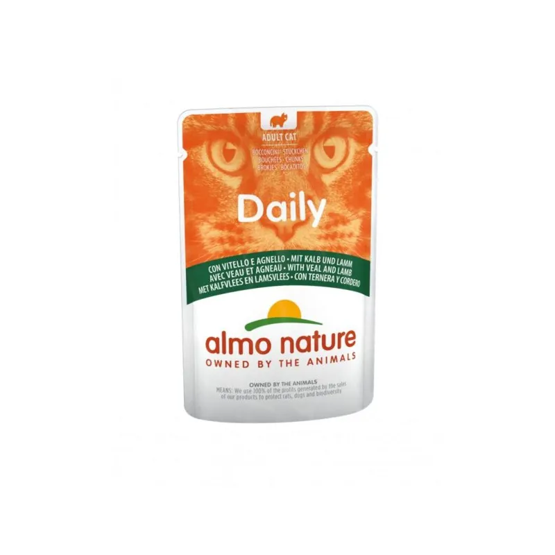 Almo Nature Daily, телятина с ягнёнком, 70 г
