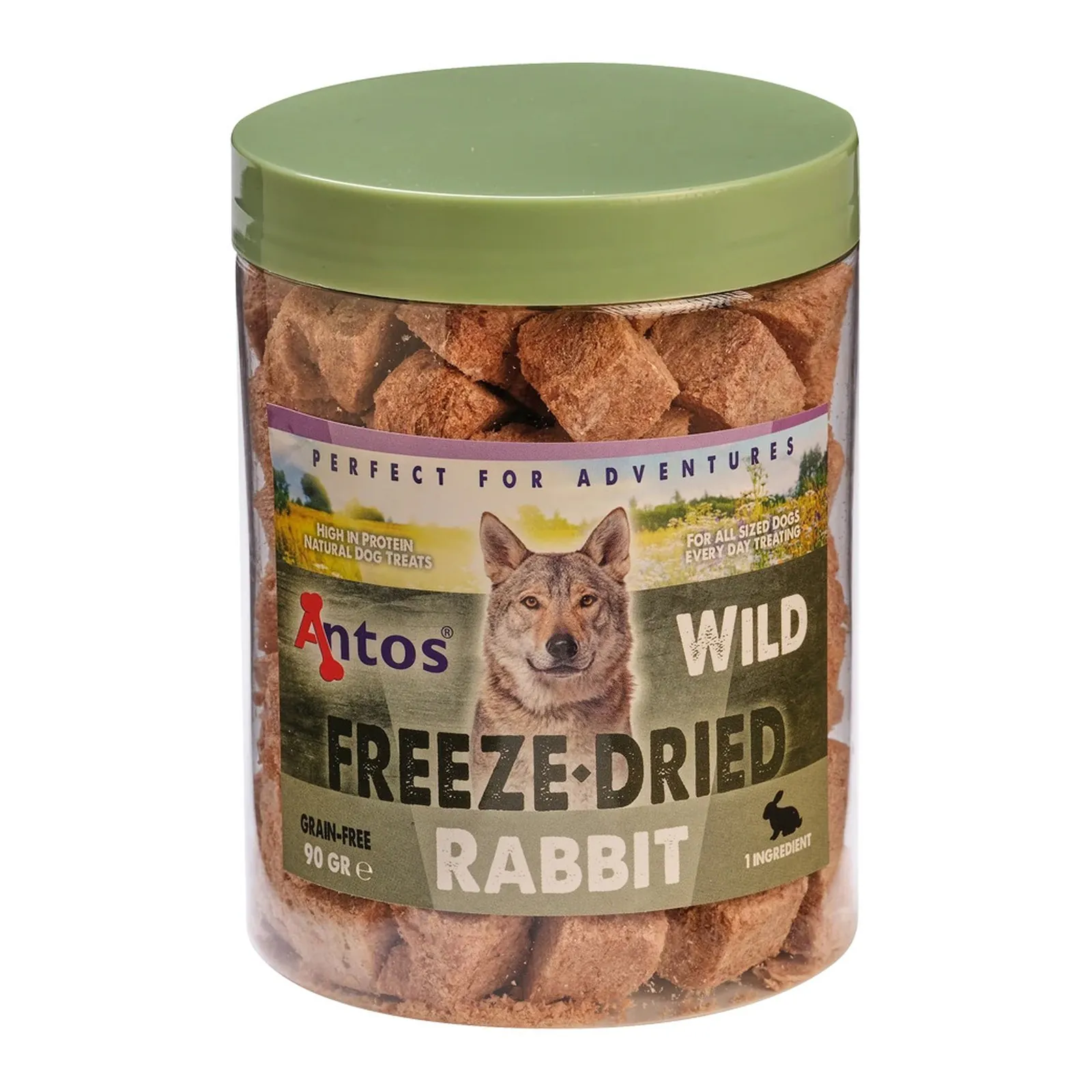 Antos WILD, recompensă pentru câini, carne de iepure liofilizată, 90 g