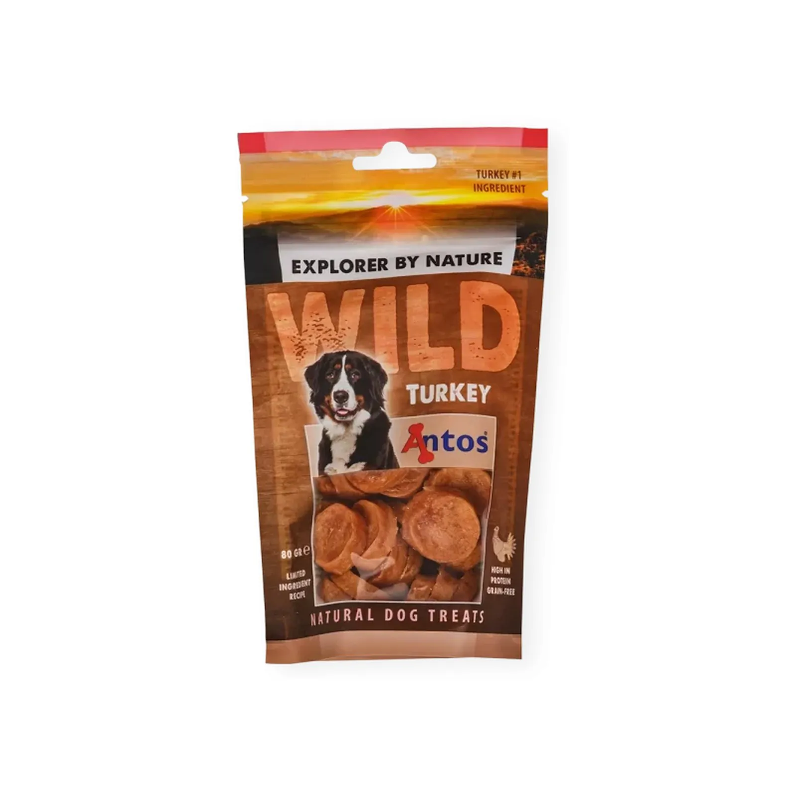 Antos WILD, recompensă pentru câini, curcan, 80 g