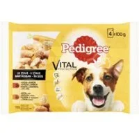 Pedigree Adult мультипак говядина, ягнёнок, индейка для взрослых собак, 4×100 г = 400 г