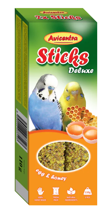 Avicentra Sticks Egg & Honey Budgie