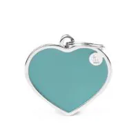 Адресник Сердце Basic Handmade, голубой