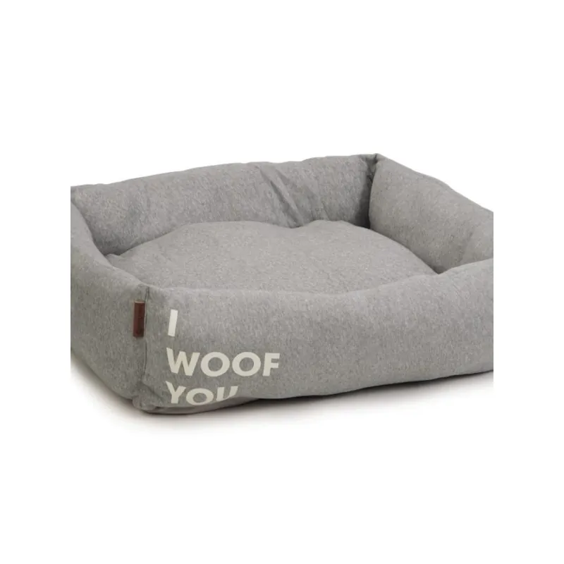 Beeztees Лежак-диван из хлопка Woof You, серый