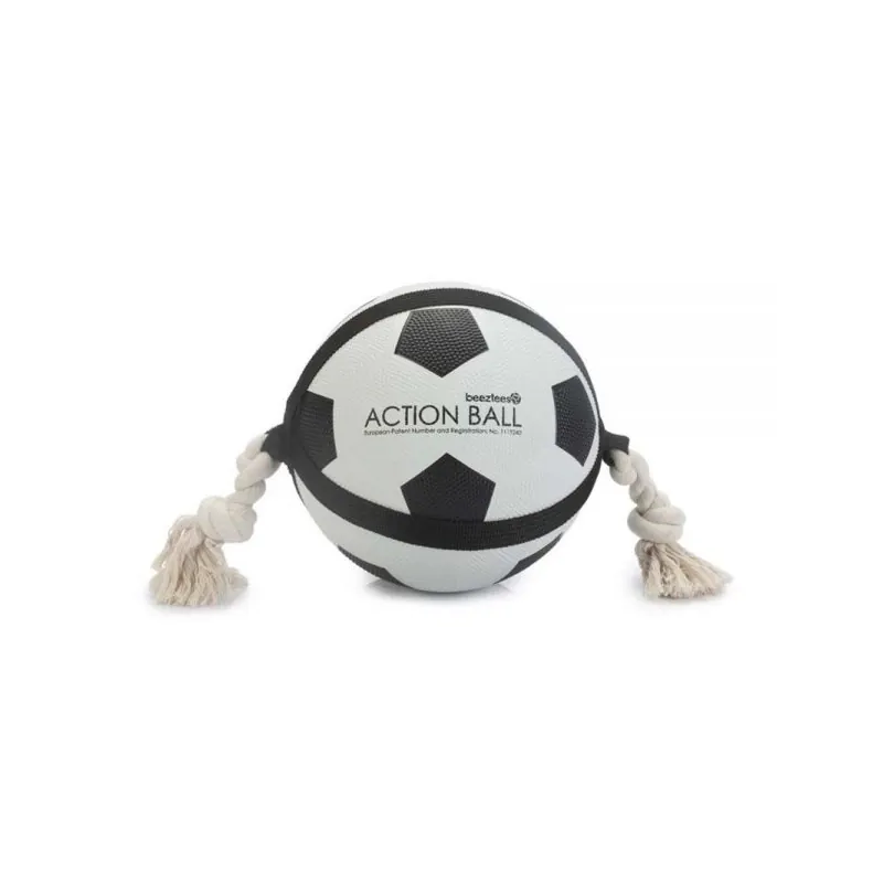 Beeztees Мяч резиновый Football с канатом