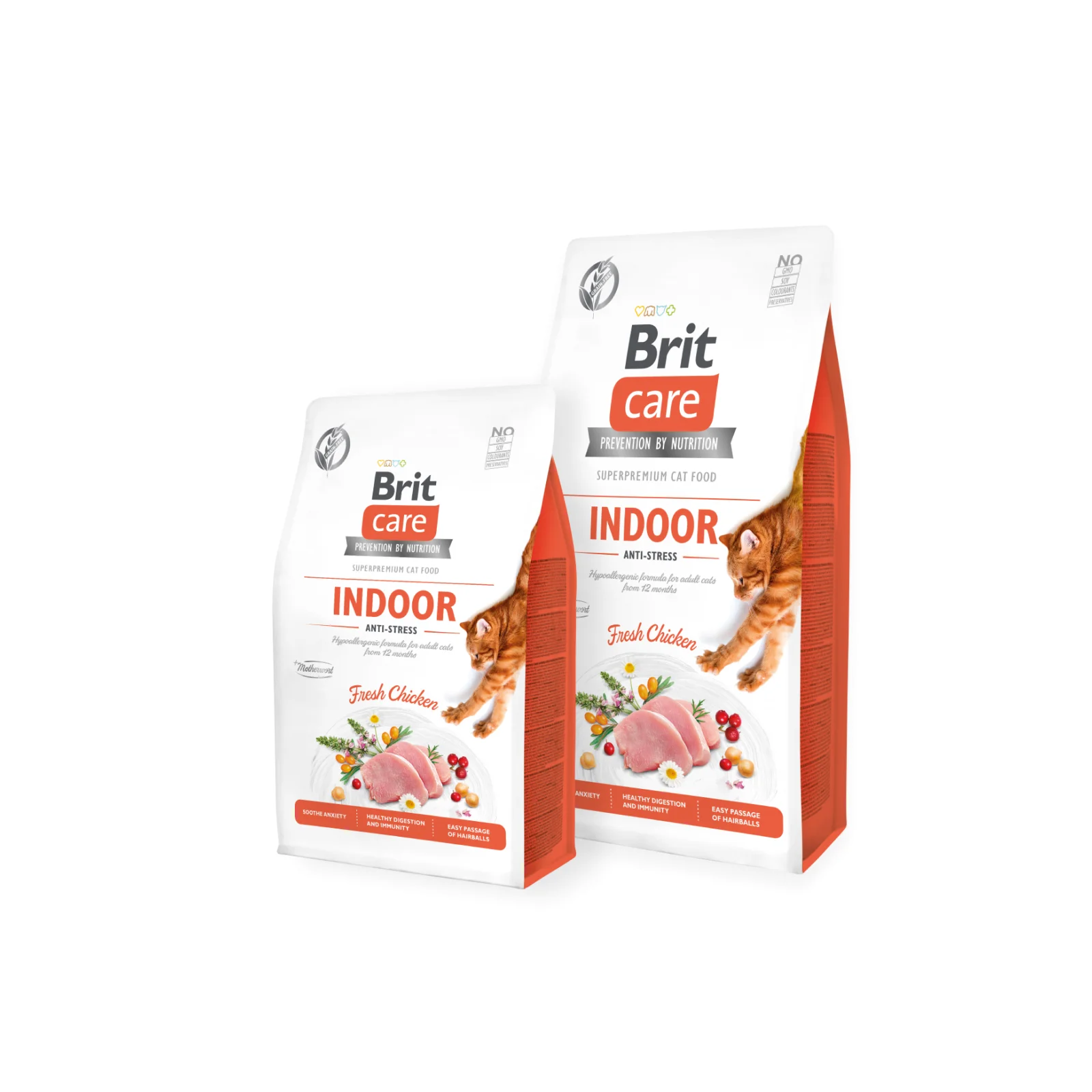 Brit Care Cat Grain-Free Indoor Anti-Stress, курица, 2 кг