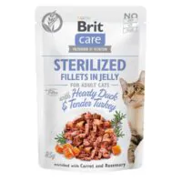 Brit Care Cat Sterilised, утка, индейка в желе, 85 г