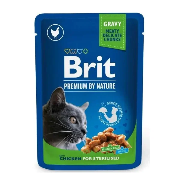 Brit Premium Cat Pouch Chicken Slices Sterilised