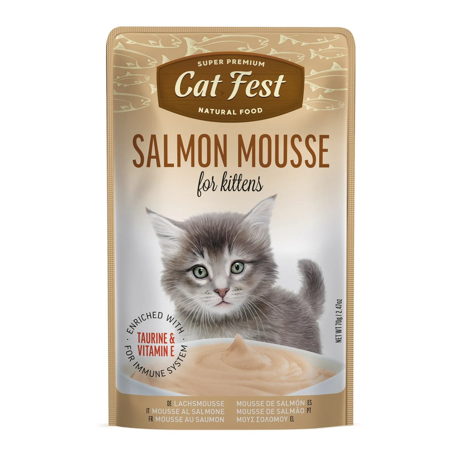 Cat Fest Kitten, somon, mousse, 70 g