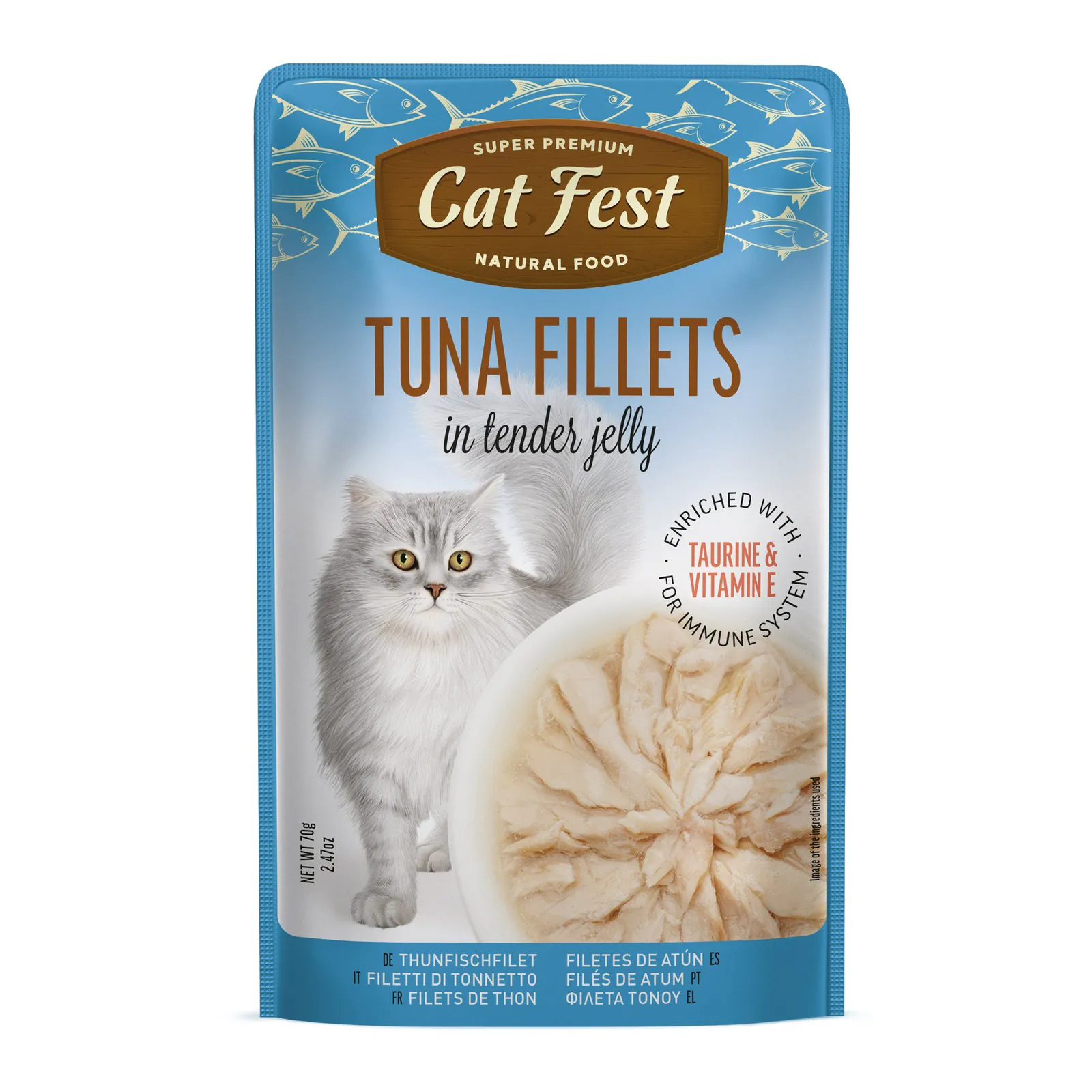 Cat Fest, file de ton, în jeleu, 70 g