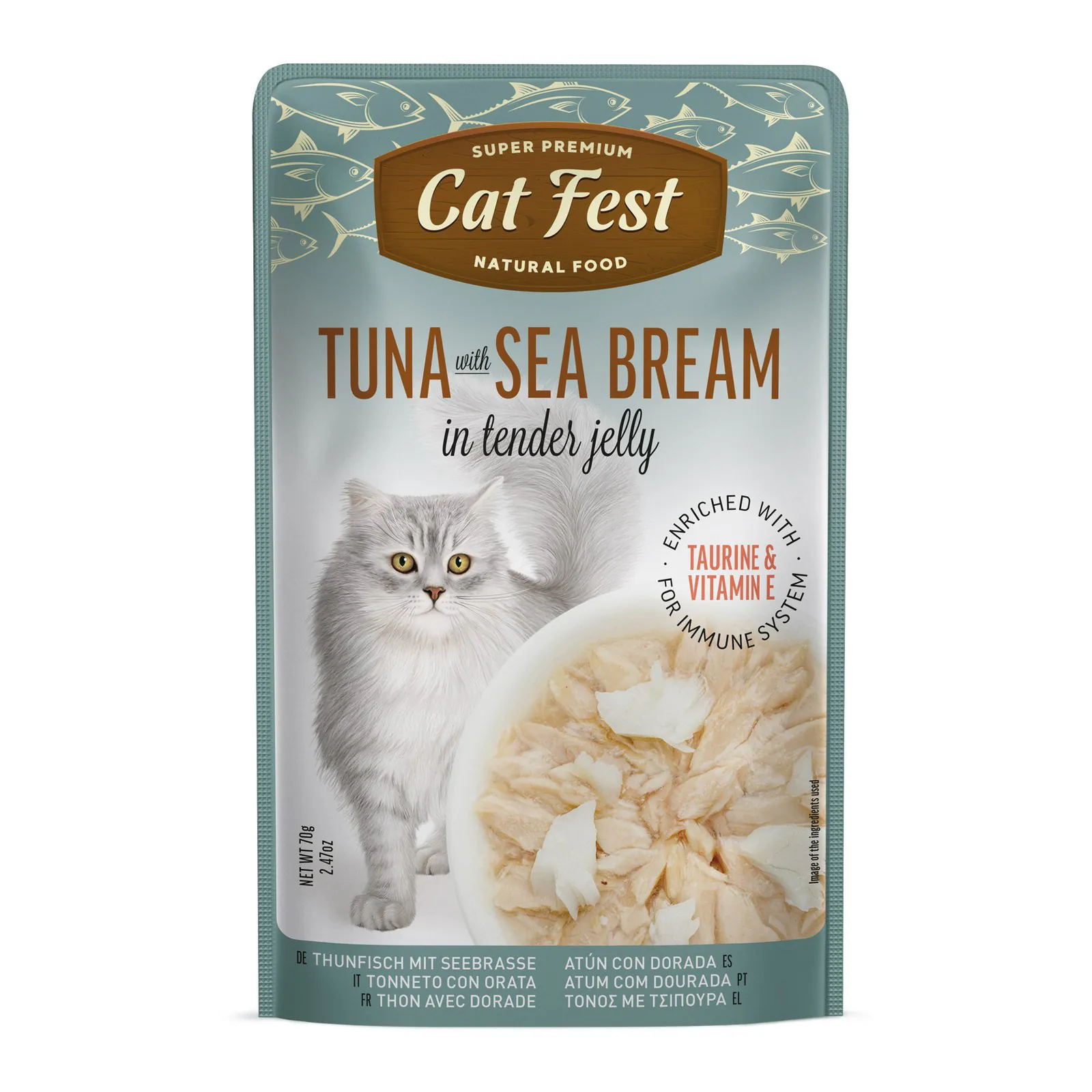 Cat Fest, ton cu doradă, în jeleu, 70 g