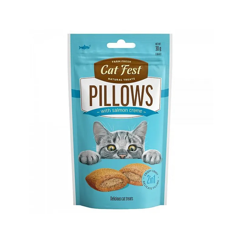 Cat Fest Pillows, лакомство для кошек, лосось, 30 г