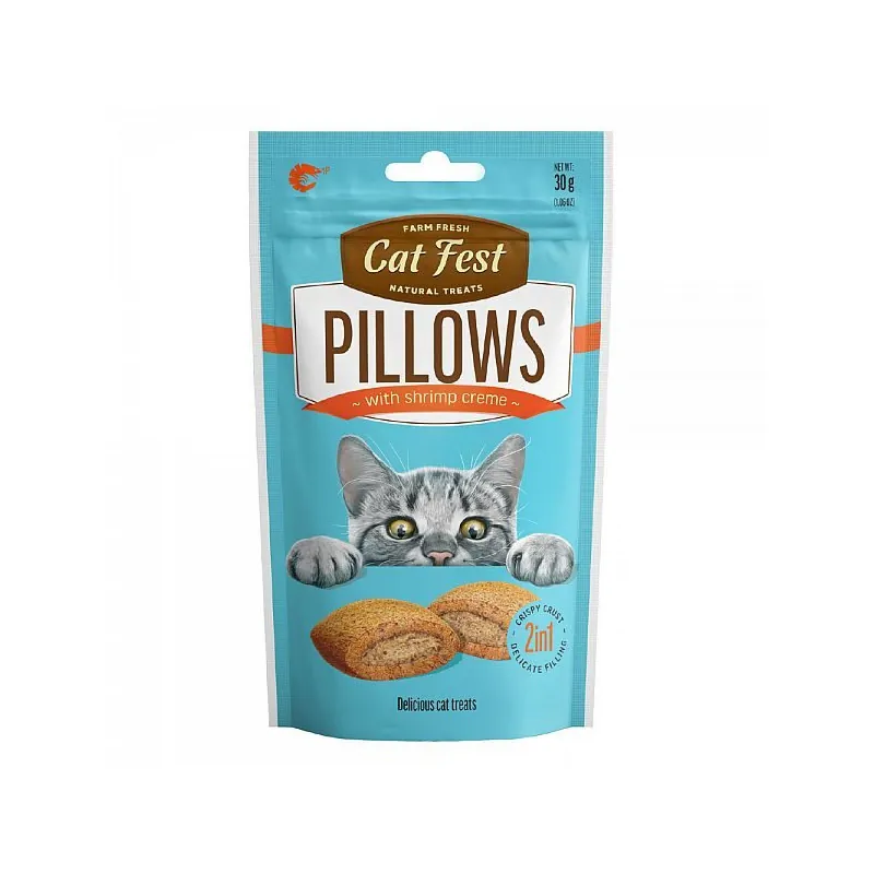 Cat Fest Pillows, лакомство для кошек, креветки, 30 г